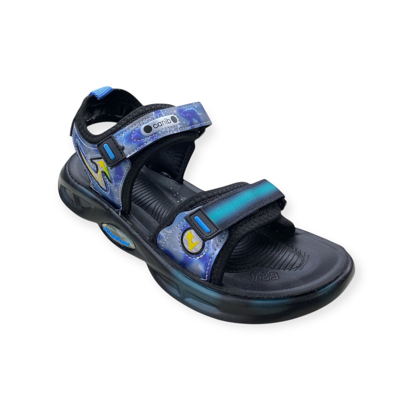 Imported Boys Blue Galaxy-Themed Sport Sandals - Cushioned Footbed