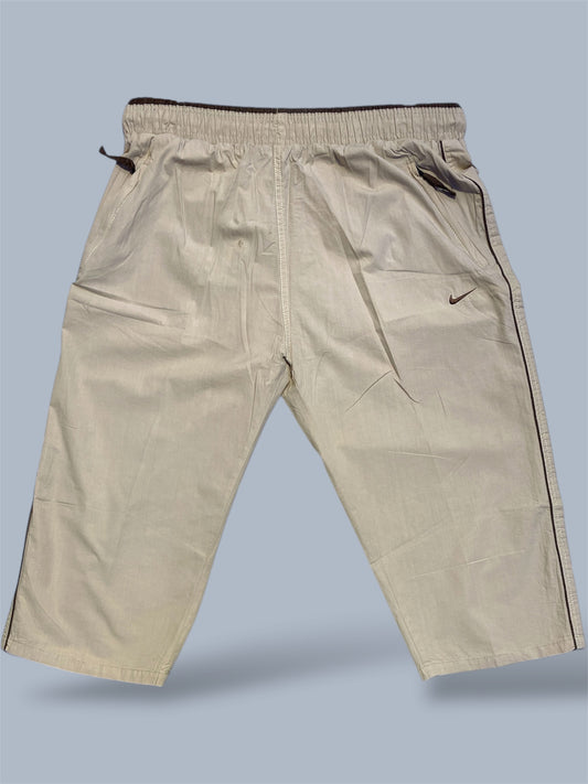 Imported Cotton Knee-Length Shorts with Elastic Waist and Side Pockets
