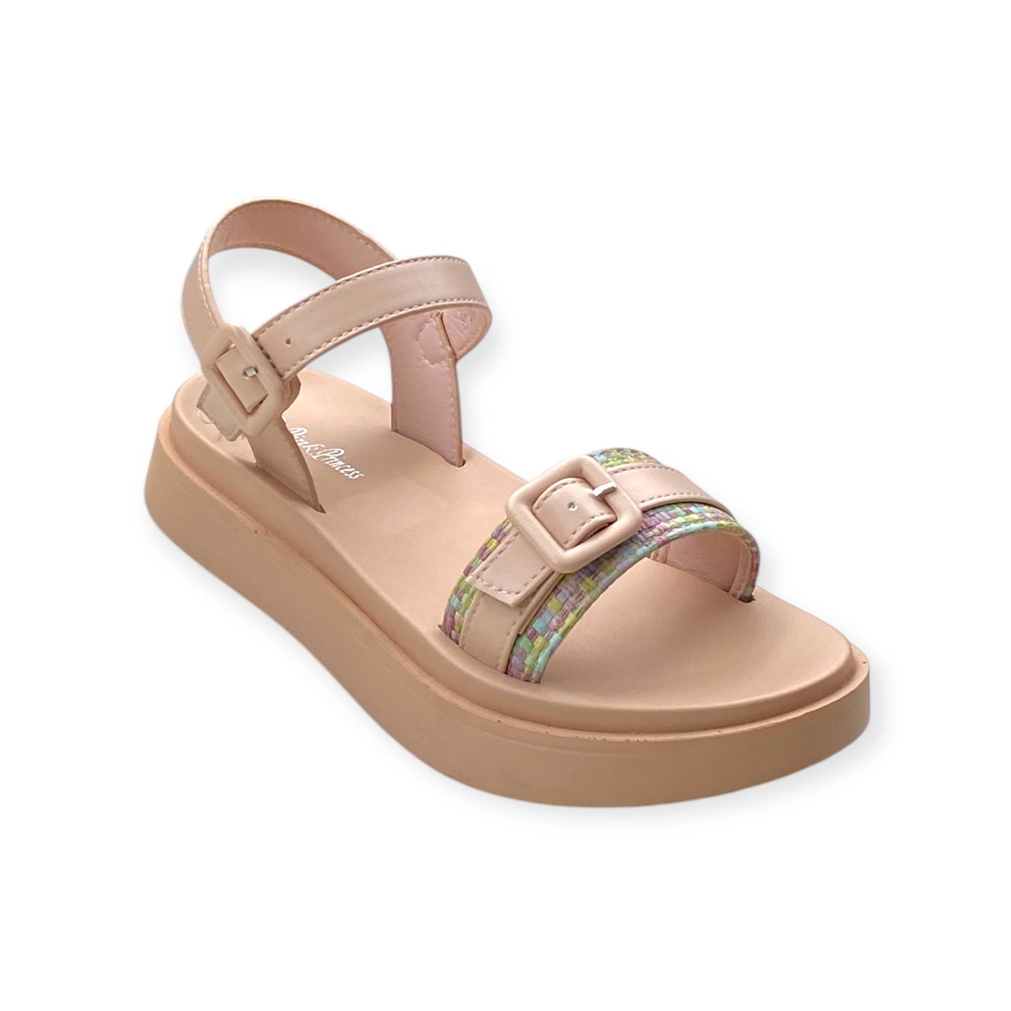 Imported Buckle Strap Girls Sandal with Cushioned Sole for Comfort