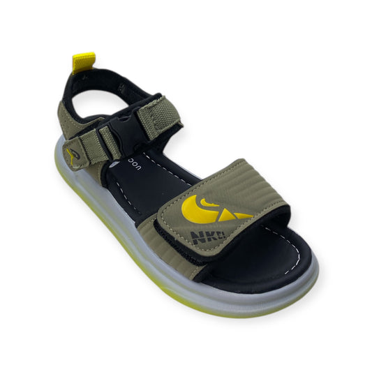 Imported Kids Sandals with Velcro Straps - Chunky Sole - Nerdy Accents